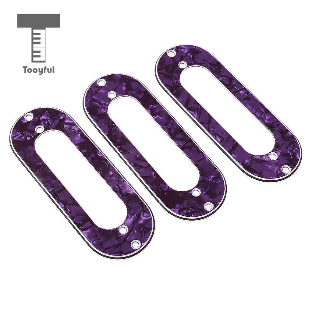 Tooyful 3 Pieces Guitar Single Coil Pickup Mounting Ring for Electric Guitar Parts Accessories