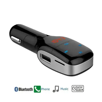 

Wireless In-Car Bluetooth FM Transmitter Radio Adapter Car Kit with USB Car Charger Micro SD/TF Card Music Hands-Free Calling