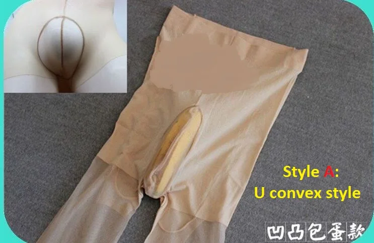knee high panty hose New High-end Hot selling high elastic Men's Ultra-thin transparent sexy temptation stockings Male open-crotch pantyhose 5 Styles g string underwear cotton