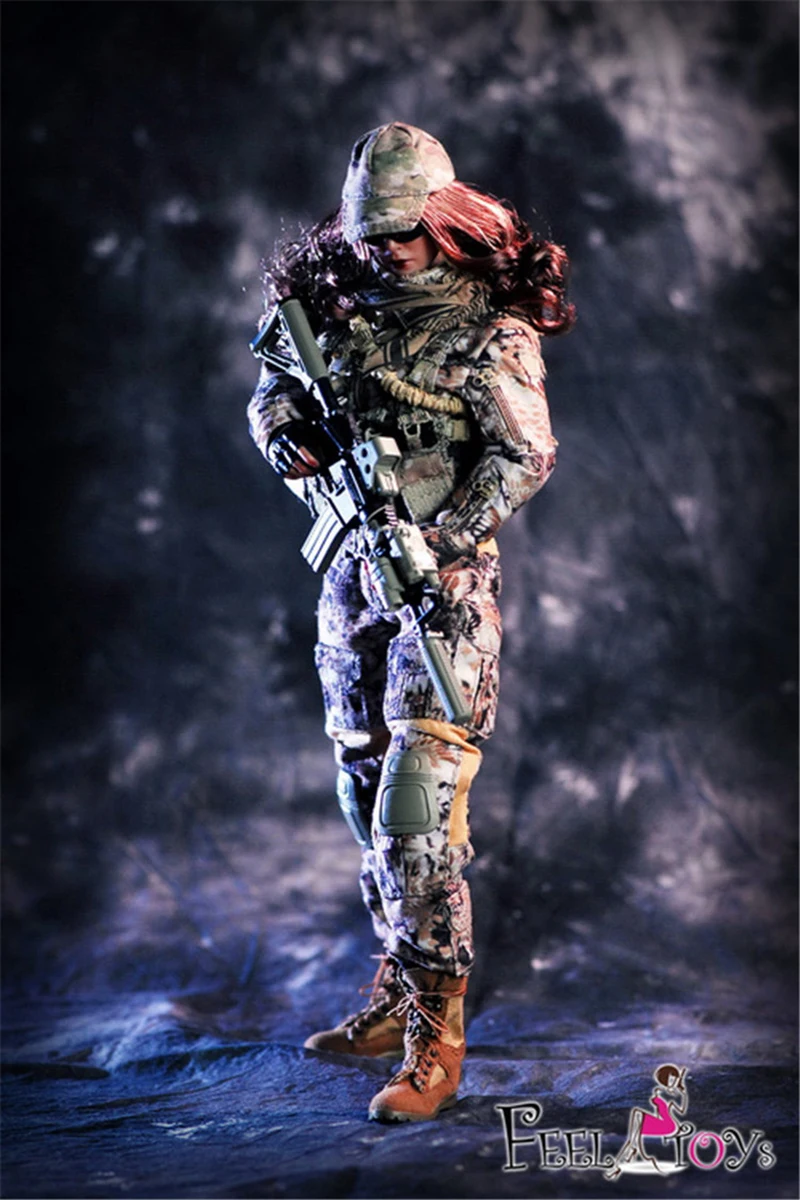 FeelToys 1/6 Female Commando Viper Camo Set without body and head for 12 inches girl Figure body 