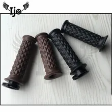 Высокое качество коричневый кафе черный резиновая moto rbike рукоятка moto руль для honda suzuki yamaha harley Ретро moto rcycle ручки