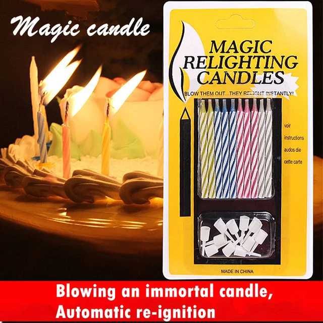 10Pcs Magic Candles Xmas Gift Home Decoration Magic Trick Relighting Candle Decor Crafts For
