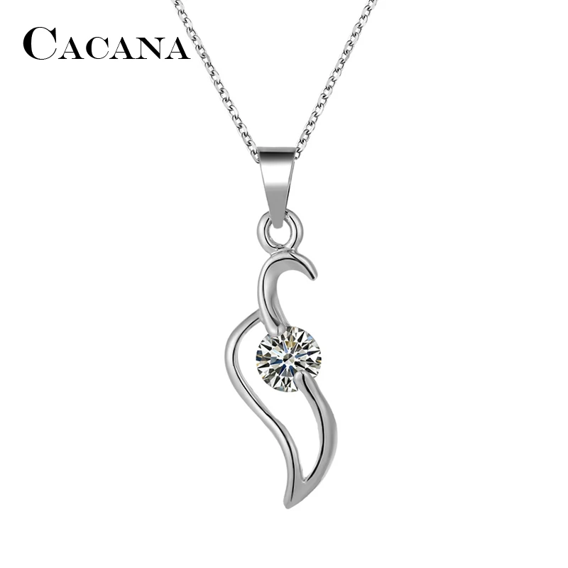 CACANA Pendant Necklaces For Women Trendy Star Cross Apple Fashion Design Metal Link Chain Long Necklace Hot Wholesale N89