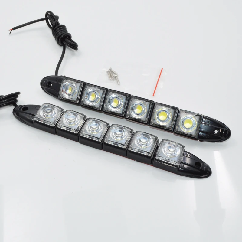 2X6 светодиодный супер белый Автомобильный декоративный гибкий светодиодный светильник высокой мощности 12 В Автомобильный светодиодный светильник для дневных ходовых огней Автомобильный светодиодный светильник DRL