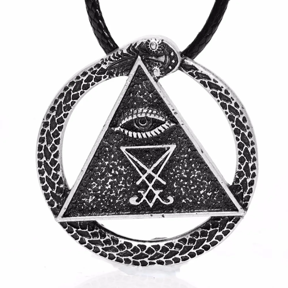 Sigil of Lucifer Цепочки и ожерелья все Seing амулет в виде глаза змеи s Подвески Языческие