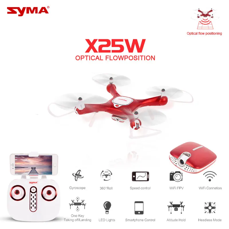 

Original Syma X25W Wifi FPV Adjustable 720P Camera Drone Optical Flow Positioning Altitude Hold Quadcopter RC Toys RC Helicopter