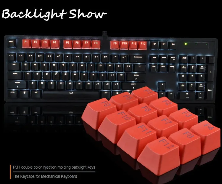 Pbt Backlit Keycaps F1 F12 12 Keyset Cherry Mx Key Caps With Keycaps Pulller For Mx Switches Backlit Mechanical Gaming Keyboard Cherry Mx Key Cap Pbt Backlitpbt Backlit Keycaps Aliexpress