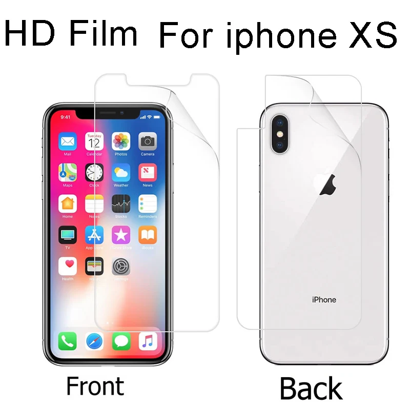 Глянцевая и матовая пленка для Apple Iphone XS max XR HD прозрачная глянцевая фронтальная