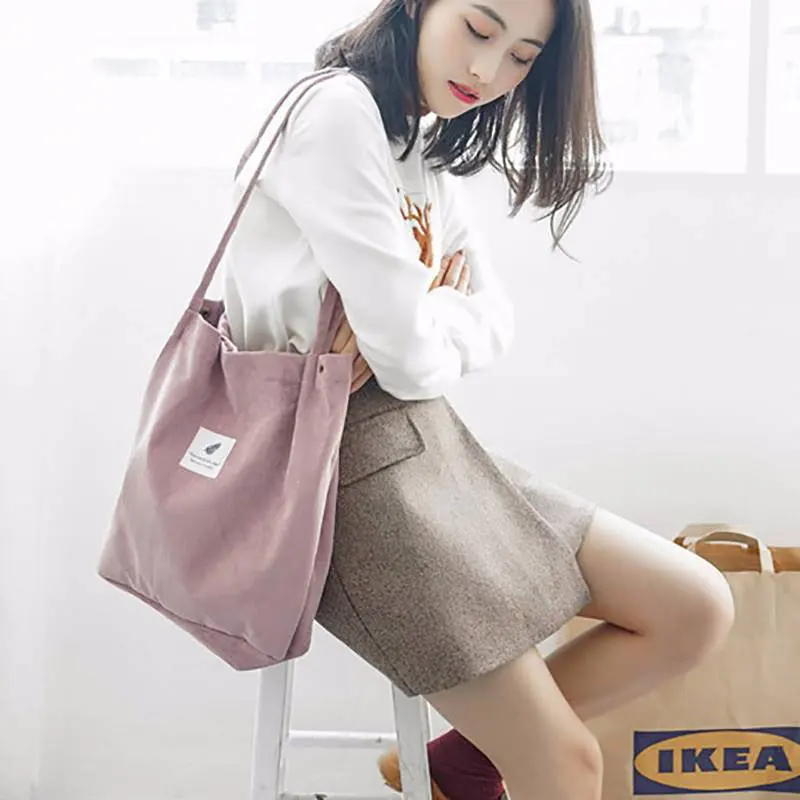 UHHBCCR Solid Corduroy Shoulder Bags Environmental Shopping Bag Tote Package Crossbody Bags Purses Casual Handbag For Women UHHBCCR Solid Corduroy Shoulder Bags Environmental Shopping Bag Tote Package Crossbody Bags Purses Casual Handbag For Women