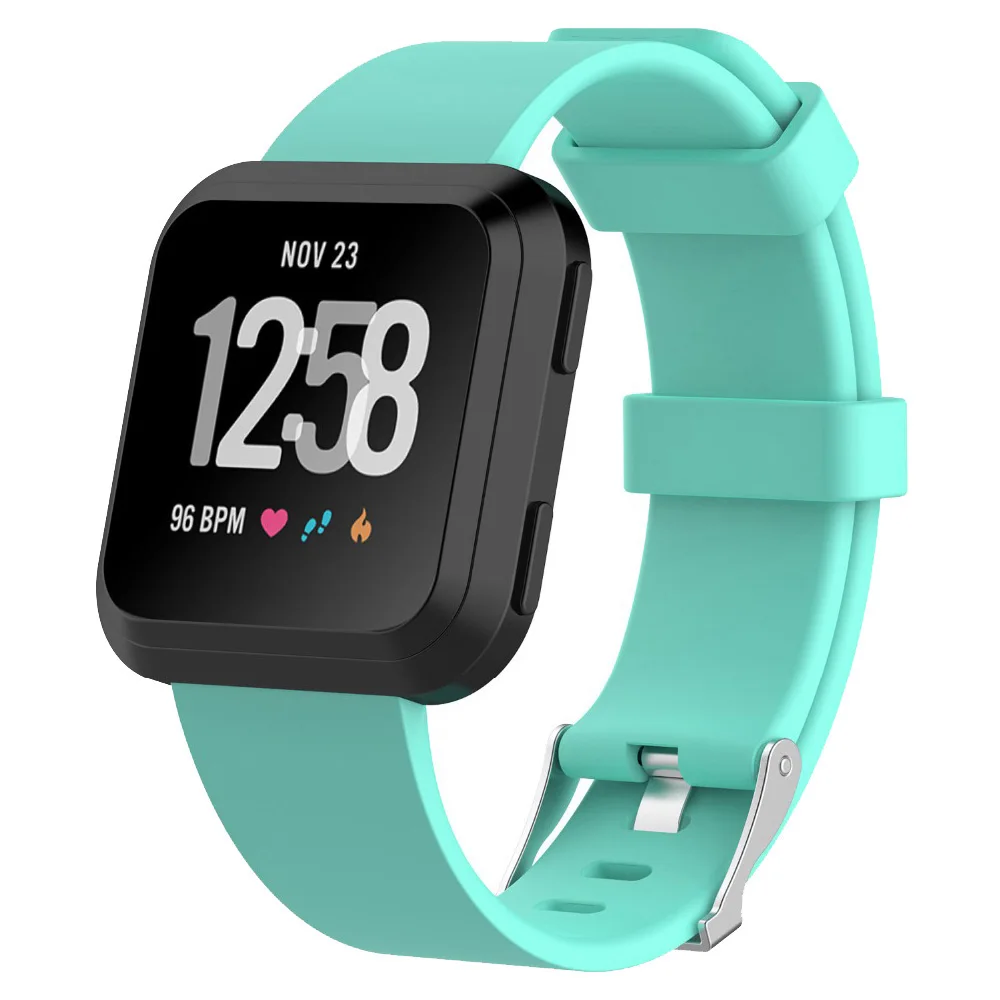 Для Fitbit Versa/Versa Lite, браслет, ремешок, браслет, ремешок для часов, высокое качество, мягкий силикон, безопасный регулируемый ремешок