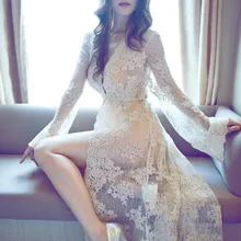 Royal Style Maternity Photography Props Long White Lace Dress For Photo Shoot Clothes for Pregnant Women
