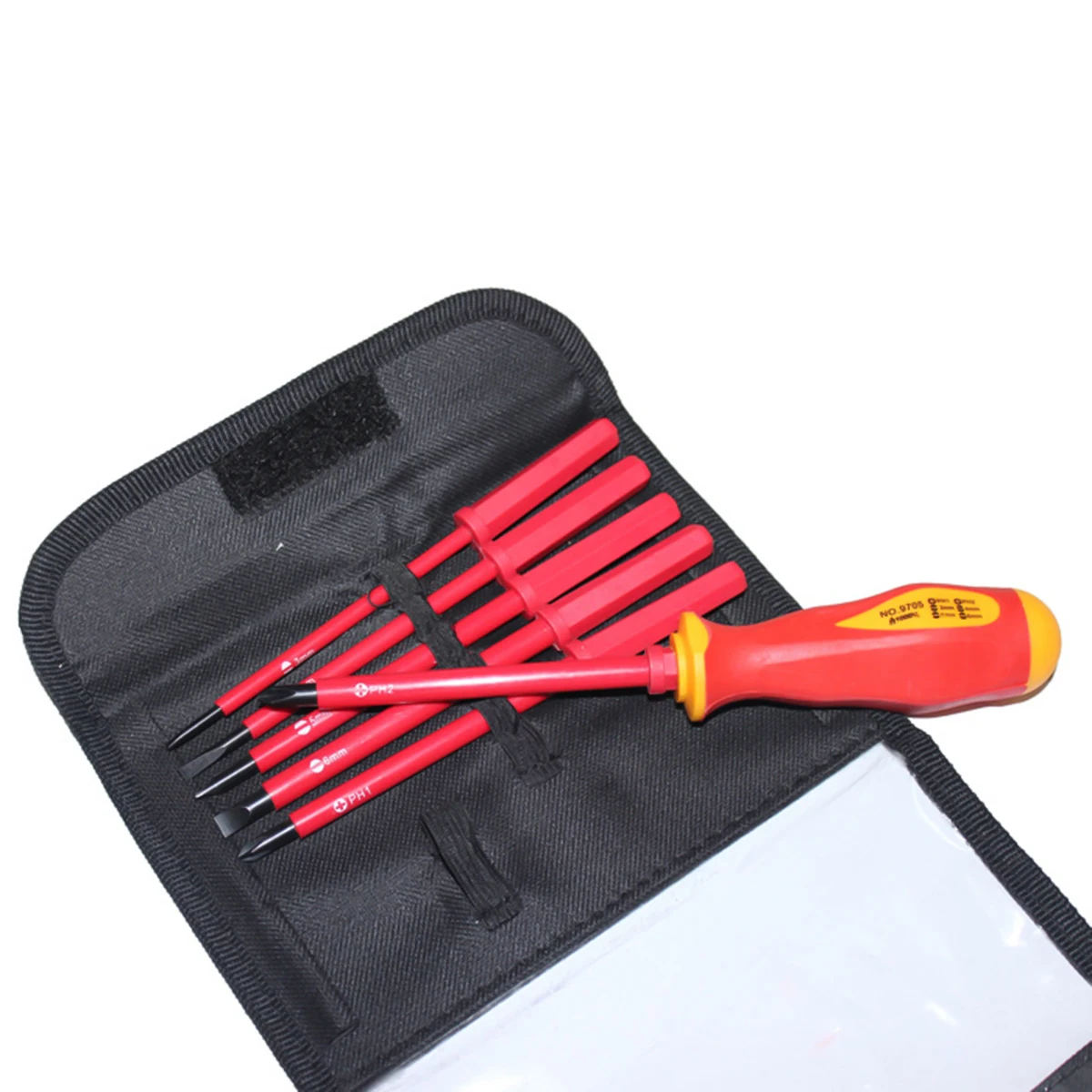 

7PCS Fully Insulated Withstand Voltage 1000V Interchangeable SL PH Electricians Screwdriver Multi-function Combination Tool Set