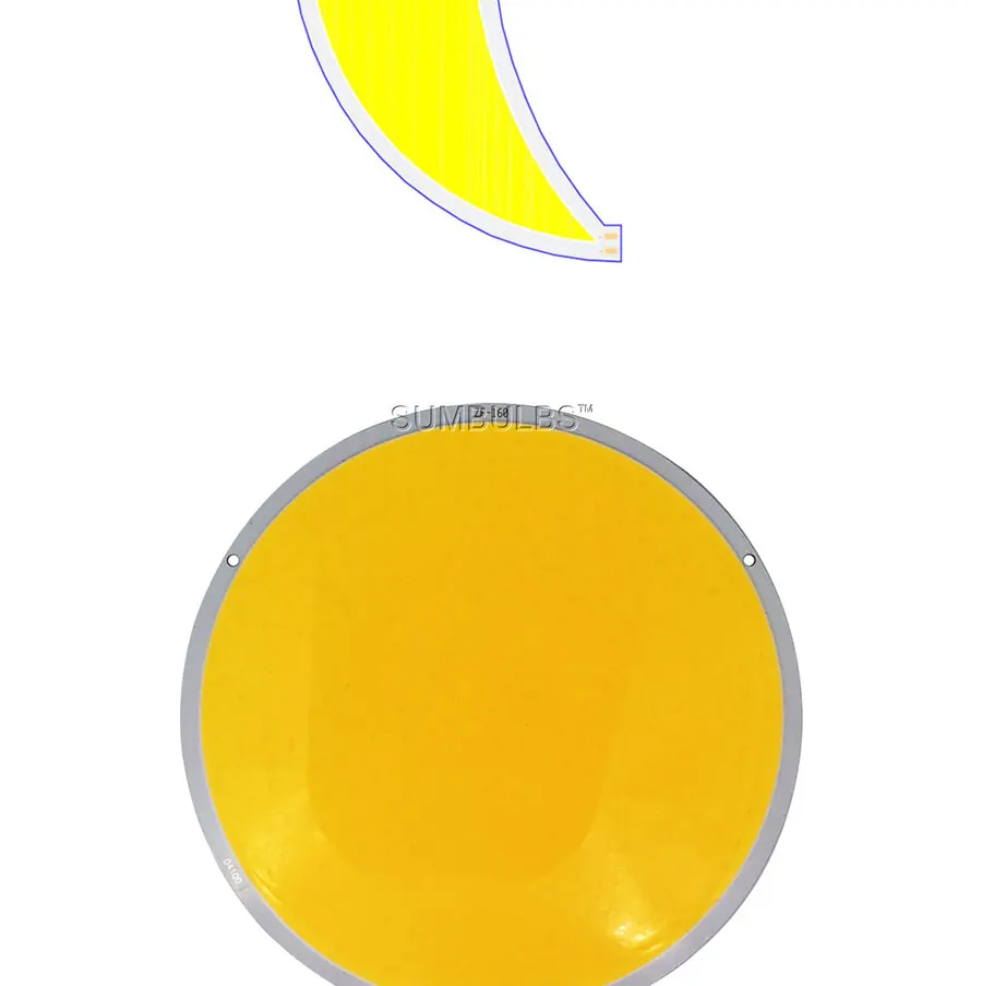 108mm 160mm Circular LED Chip COB Board Light 12V 50W 200W Super Bright Warm Cold White Rounded COB Lamp DC12-14V Sun Moon COB (3)