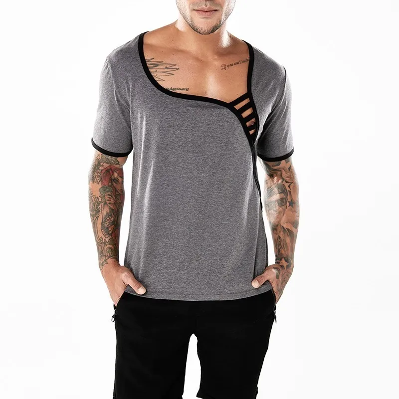 Moomphya, Мужская футболка с глубоким v-образным вырезом, комбинированная сетка, низкая горловина, крутая летняя футболка, Мужская футболка в стиле хип-хоп, уличная одежда, camisetas hombre, топы