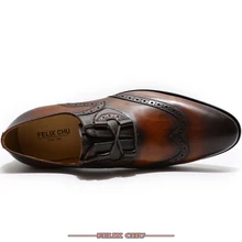Men Genuine Leather Shoes Classic Style Oxfords Dress Black Brown Shoes Elegant Lace Up Business Office Brogue Formal Shoes Men цена Men Genuine Leather Shoes Classic Style Oxfords Dress Black Brown Shoes Elegant Lace Up Business Office Brogue Formal Shoes Men цены онлайн