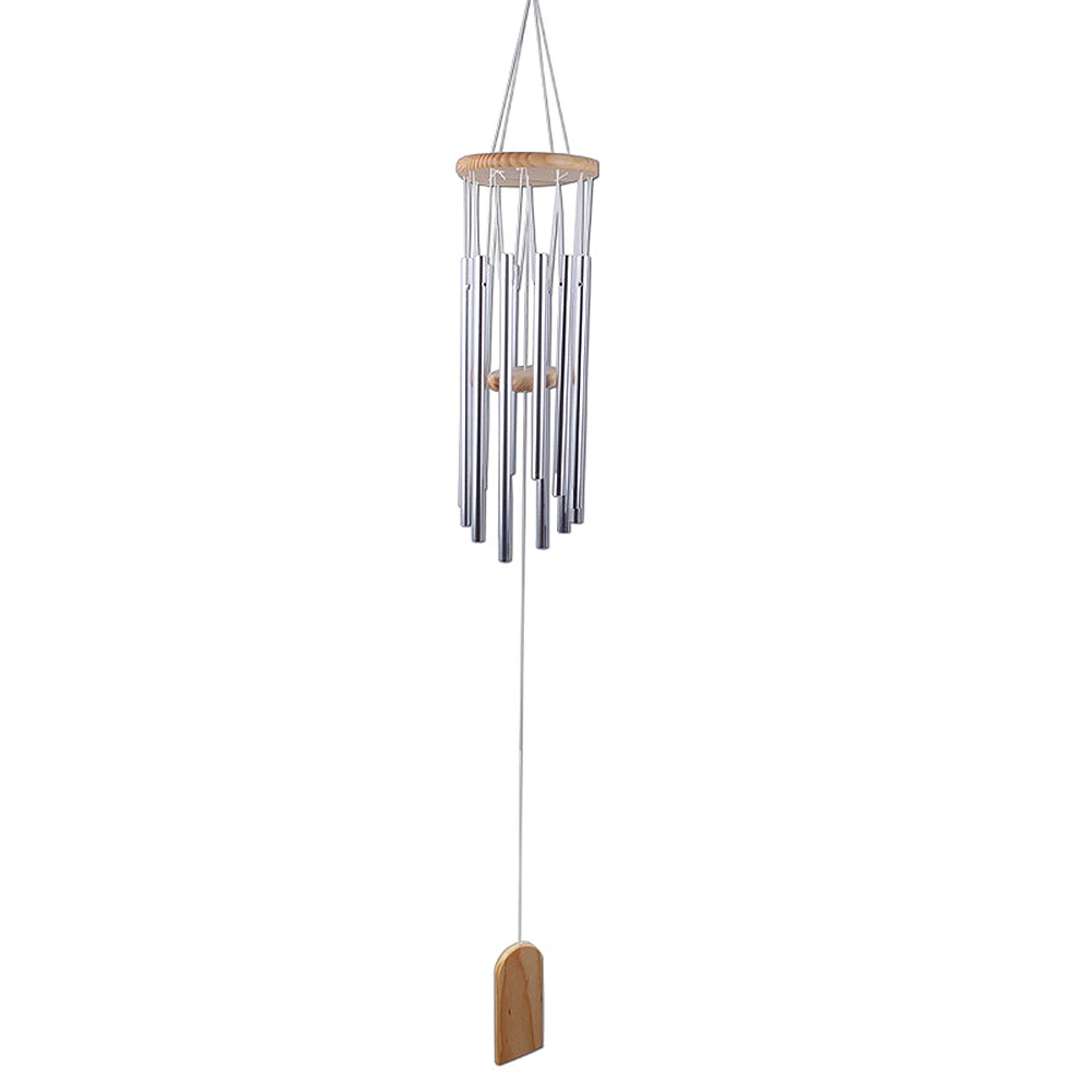 Новые металлические Алюминий 6-трубы висит благословение Wind Chime w/дерево Подвеска Home Decor