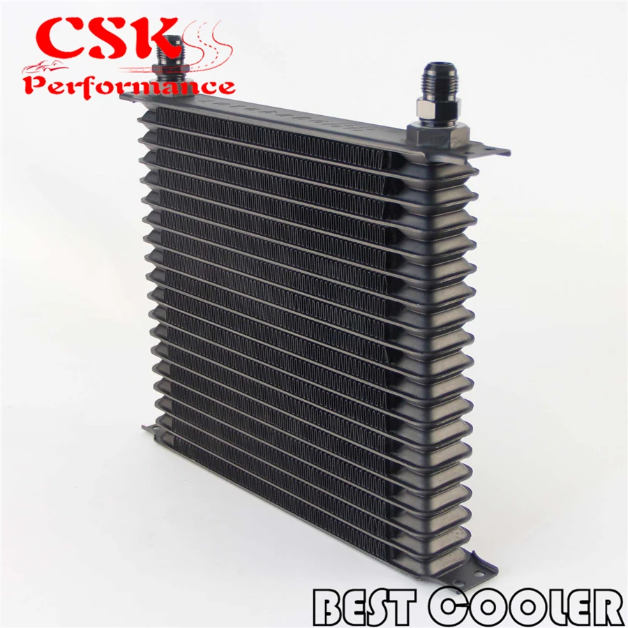 

19 Row Trust AN10 Engine Oil Cooler Universal for Suv / Van / Truck Black
