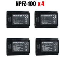 4x NP-FZ100 NPFZ100 NP FZ100 Durapro battery 2280mah for Sony A7R III A7 III BC-QZ1 A9/A9R Alpha9 Alpha9R Alpha 9S A7RM3 camera 2pc 2280mah np fz100 np fz100 fz100 battery usb dual charger ac adapter for sony np fz100 battery sony a9 a7r iii a7 iii