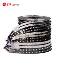 5 м 60LED/M 300 светодиодов SMD 5050 смешанных Цвет RGBW RGB + (теплый/холодный белый) rgbww rgbcw Светодиодные ленты DC12V черный/белый Гибкие печатные платы