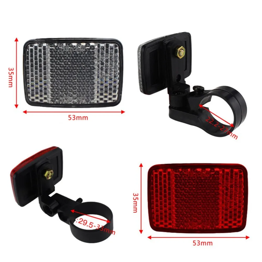Bicycle Front Rear Reflector Bike Reflective Lens Cycling Accessories Safety US