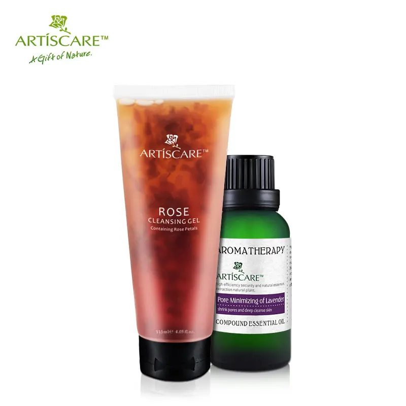 

ARTISCARE Rose Cleansing Gel + Shrink Pores Set Pore Minimizer Oil-Control Deep Cleansing Moisturizing and Whitening Facial Care
