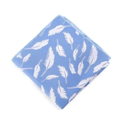 Bridegroom Wedding Evening Party Business Tuxedo Suit Polyester Silk Blue Feather Embroidery Pocket Square Towel Handkerchief Bridegroom Wedding Evening Party Business Tuxedo Suit Polyester Silk Blue Feather Embroidery Pocket Square Towel Handkerchief