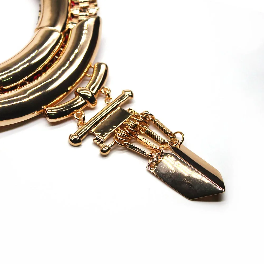 Лето Геометрическая Мода Гипербола панк-кулон ожерелье s старинное ожерелье-воротник золото крупное ожерелье-чокер с подвесками для женщин