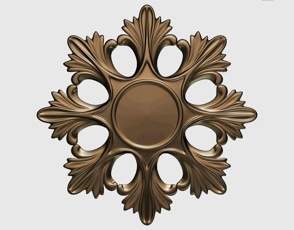 

3d model relief  for cnc in STL file format rosette_41