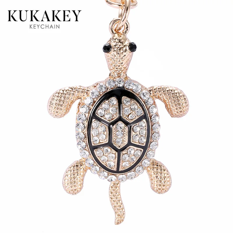 Notelty Crystal Tortoise Keychain Keyring Rhinestone Bag Pendant Women Alloy Car Auto Key Chains Ring Holder Chaveiro Llaveros | Украшения