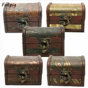 

Hot Sale Antique Chic New Ring/Necklace/Earrings/Bracelet Display Wooden Case Beautiful Women Jewelry Storage Box Case Holder