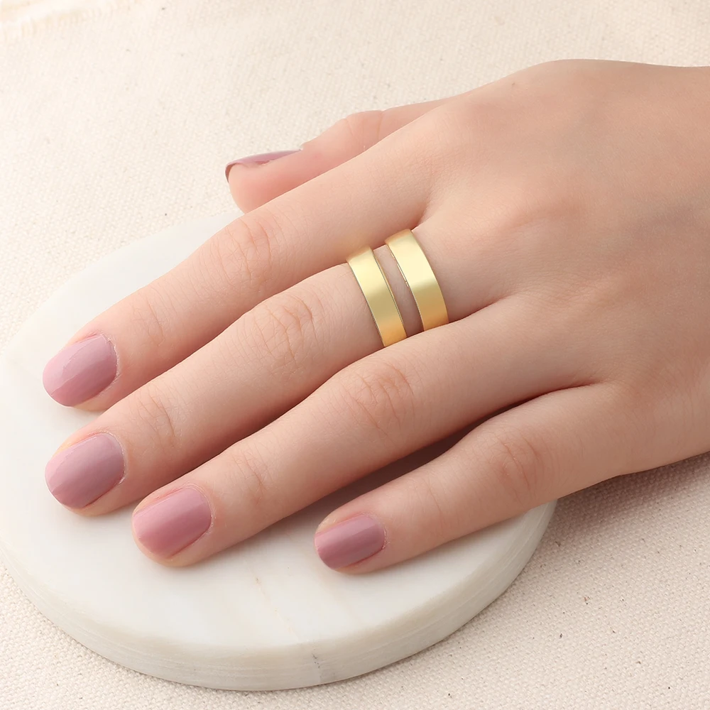 Personalized Gift Customize Engraved Name Gold Color Adjustable Rings For Women Anniversary Jewelry (JewelOra RI102973) - Image 6