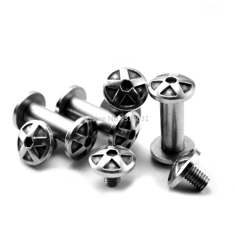 

4 Pieces Shank screw pair lock nut screw stainless steel tack head cutter rivet folding knife spindle screw Fk29