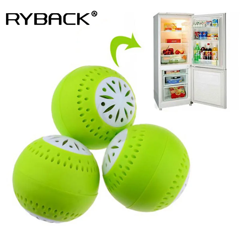 3pcs Set Fridge Ball Fruits Vegetable Fresh Odor Absorb Refrigerator