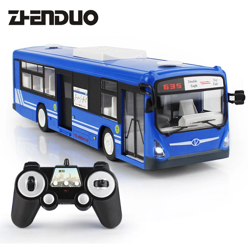 

ZhenDuo 2.4G Remote Control Bus Car Charging Electric Open Door RC Model Toys For Children Gifts