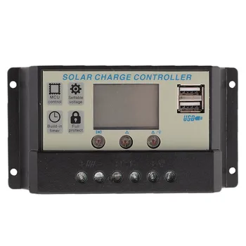 

10A 20A 30A 12V/24V LCD PWM pulse width modulation Solar Panel Charge Regulator Battery Controller 120W/240W360W/480W/720W