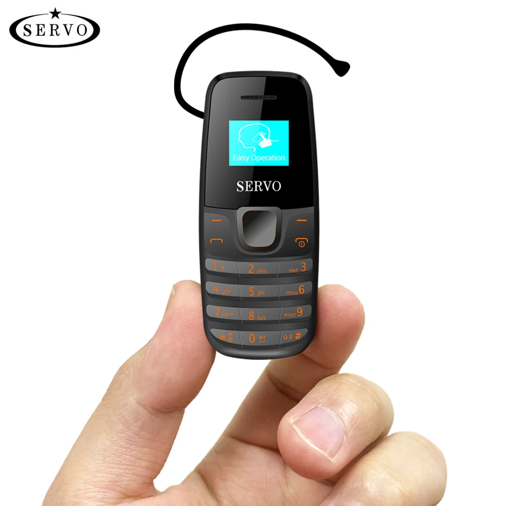 

Original SERVO S09 Phone Bluetooth Dialer mini Cell Phones 0.66inch Tiny Screen GSM Low Radiation Dual SIM Bluetooth Earphone
