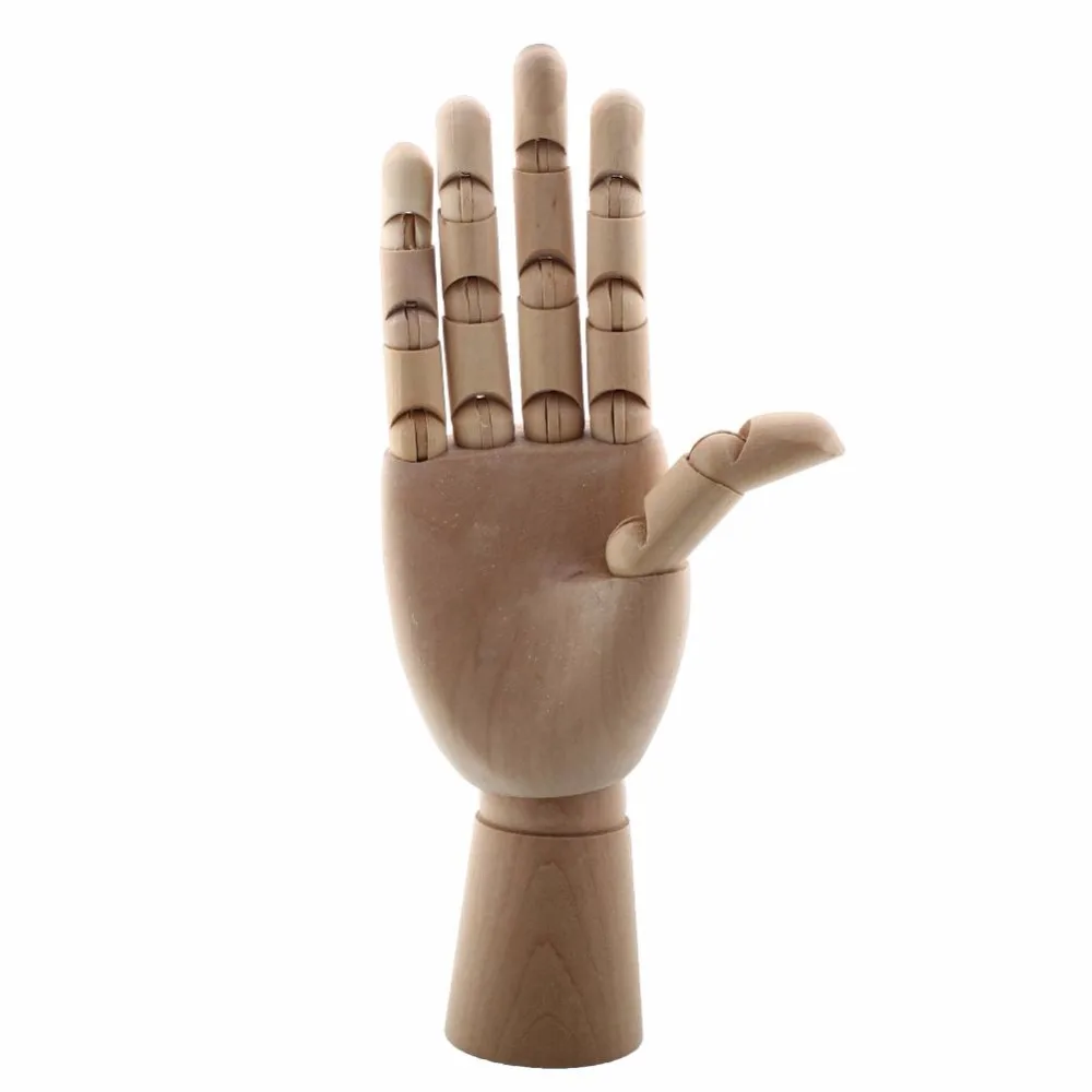 

12 Inch Articulated Hand Wooden Flexible Mannequin Right Hand Manikin Nail Fake Art Dummy Model Decoration Manequim Madera
