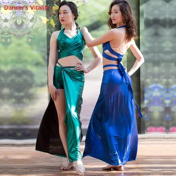 

Summer Women Belly Dance Suit Top+Skirt 2pcs Oriental Dance Dance Performance Clothing Sexy Sleeveless Dance Dress