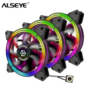 

ALSEYE RGB Fan Adjustable PC Fan 120mm Cooling Fans (3pieces/set) Reset Key Control (HALO 3.0 New Arrivel)