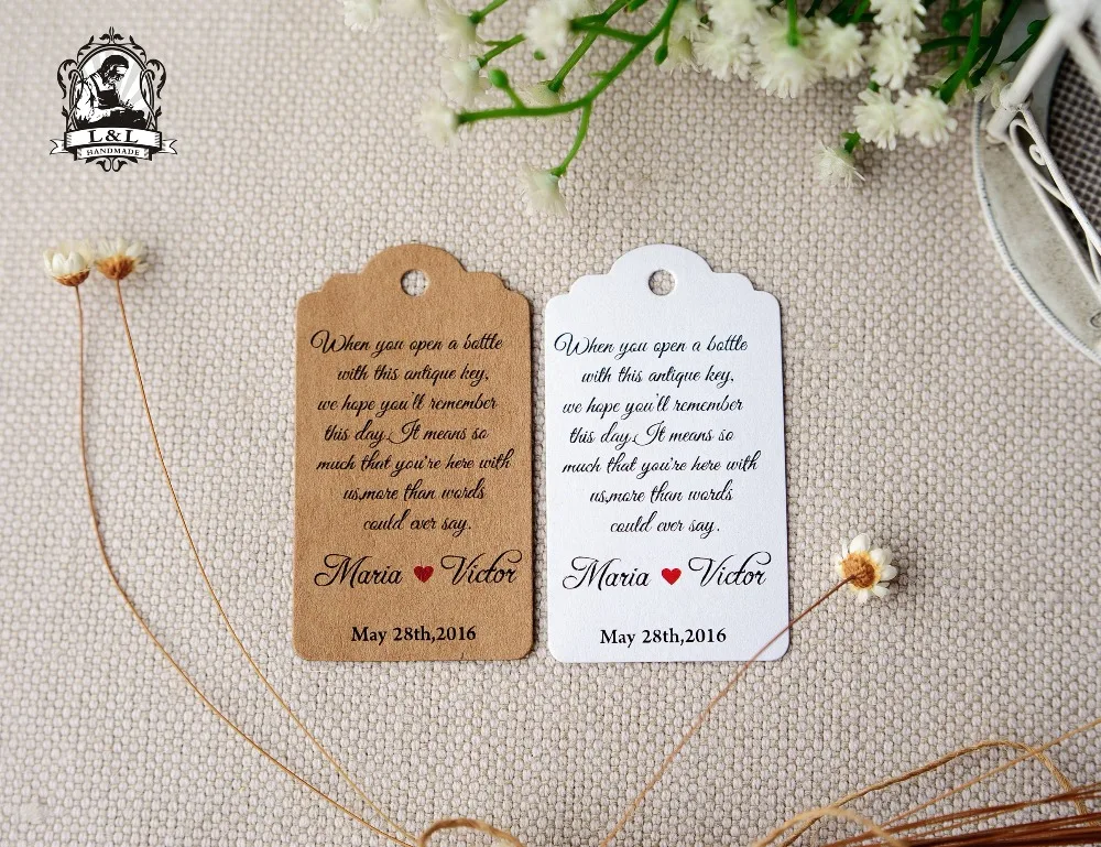 Günstige J1 200 stücke 3,5x6,2 cm papier label Label anpassung Literatur und kunst label danke tags personalisierte tag bachelorette tags