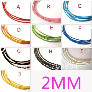 

free shipping!!! 100meter/lot 2.0mm round real leather cord for necklace and bracelet (you can pick up color )