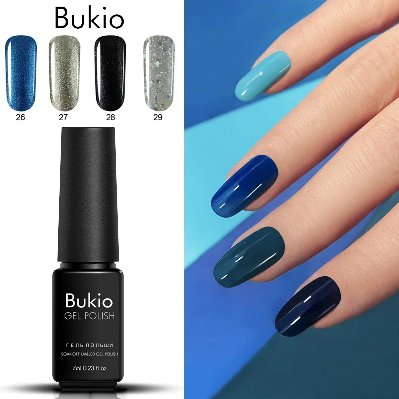 

Bukio New Nail Art Decorations 29 Pure Colors Lacquer Long Lasting Soak Off Nail Polish Set Uv Lamp Gel Varnish Nails Primer