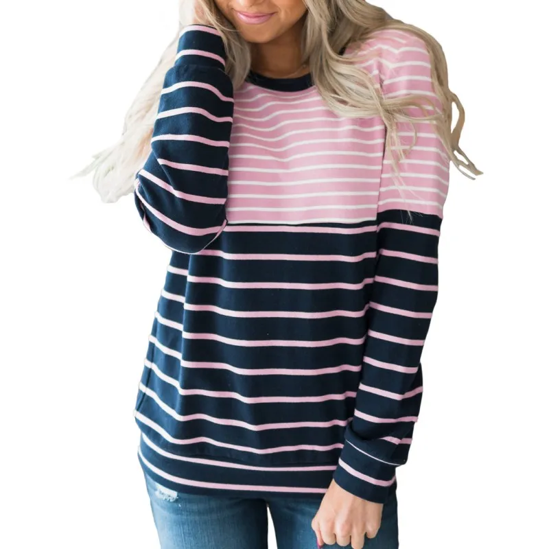 YSMARKET 3 цвета S-XXL новые женские топы в полоску Осень-зима Повседневный свитер с