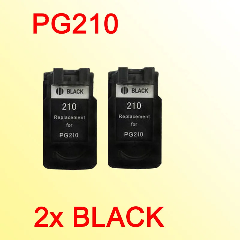 

2pcs PG210 black ink cartridge compatible for CANON PG-210 MP270 MP480 MP490 MP240 MP250 printer