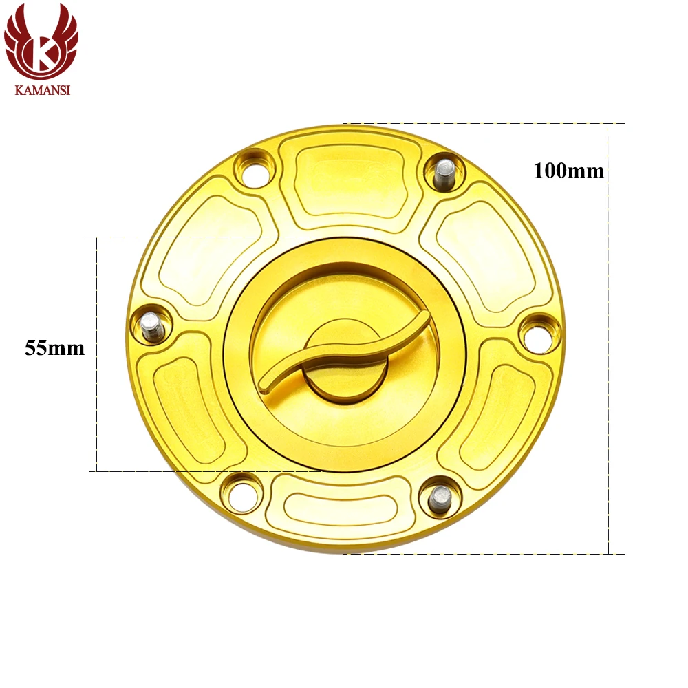 KAMANSI CNC алюминиевая мотоциклетная газовая крышка без ключа топливного бака для