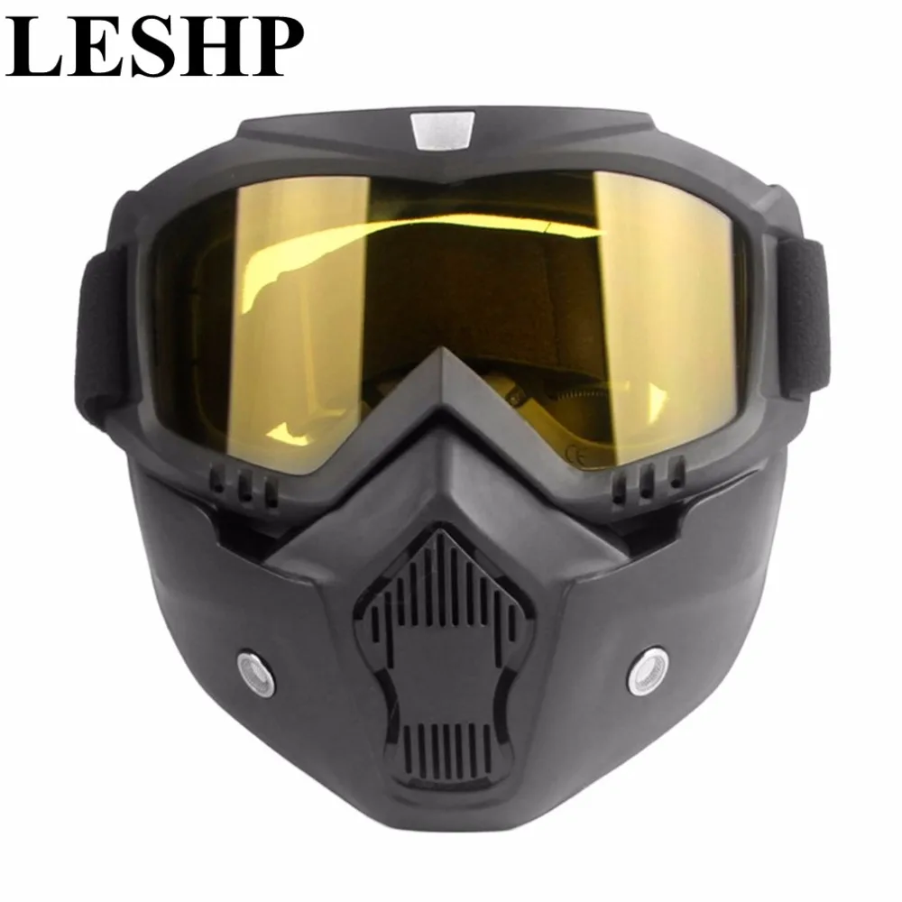 LESHP Vintage Motocross Goggles Glasses Cycling Eye Ware MX Off Road
