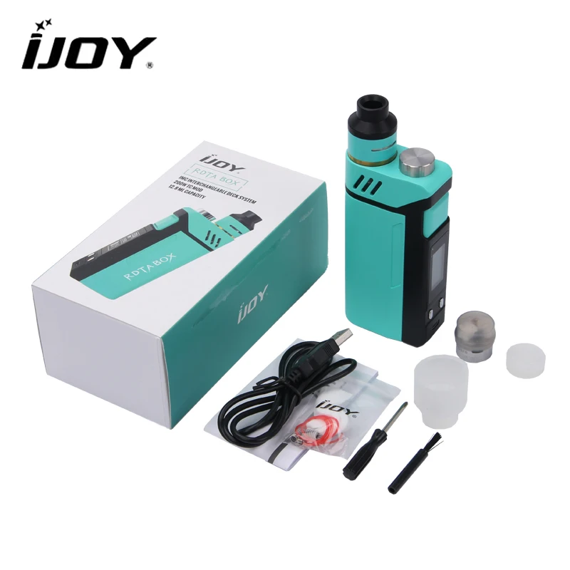 Оригинал IJOY rdta Box 200 Вт 12,8 мл бак большой ёмкость TC/VW с IMC Сменные здания двухслойные Vape дым Mod