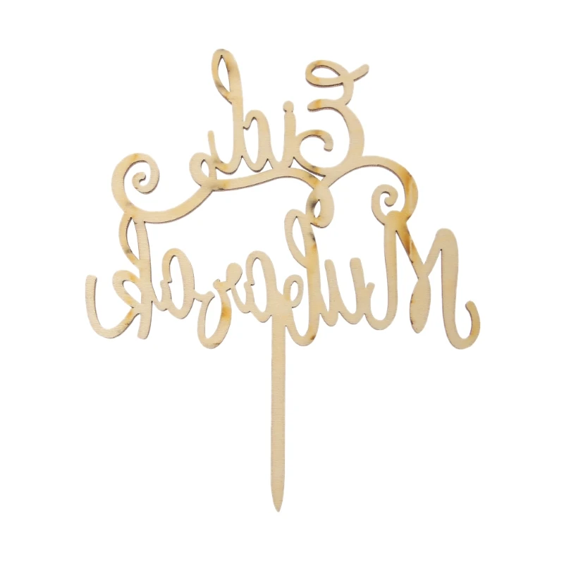 

Wood Eid Mubarak Ramadan Wedding Cake Topper Muslim Islam Hajj home Decoration Craft