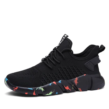 

Men Casual Shoes Fashion Black White Shoes Male Breathable Cool Flat Shoes Man's Outdoor Sneakers