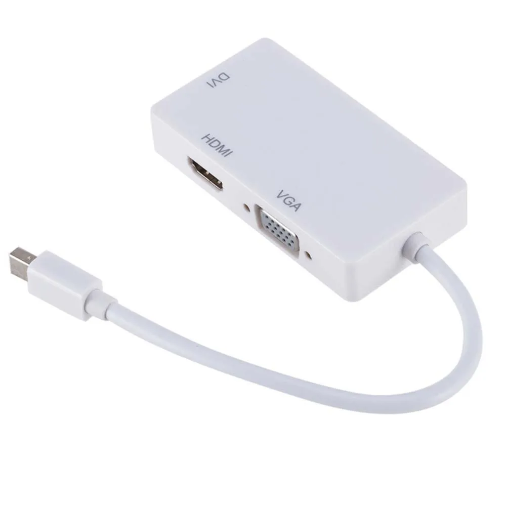 Порт дисплея YuBeter Mini DP Thunderbolt 3 в 1 к HDMI DVI VGA адаптер для кабеля поддержка порта HD 1080P